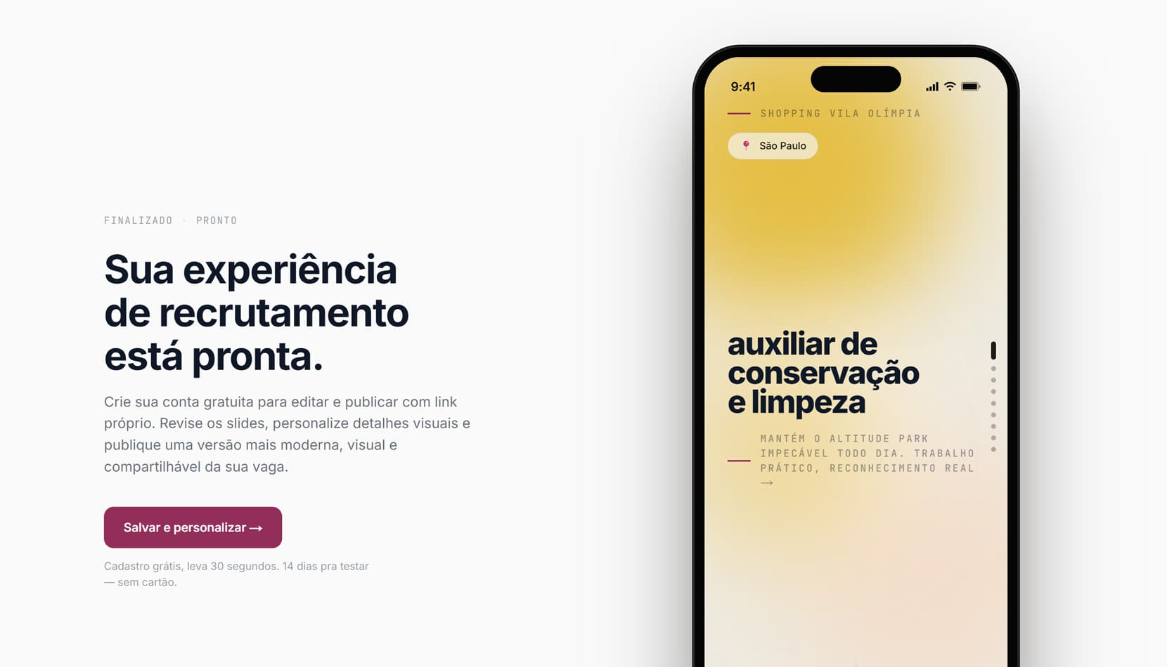 Edite e publique — captura de tela ilustrativa