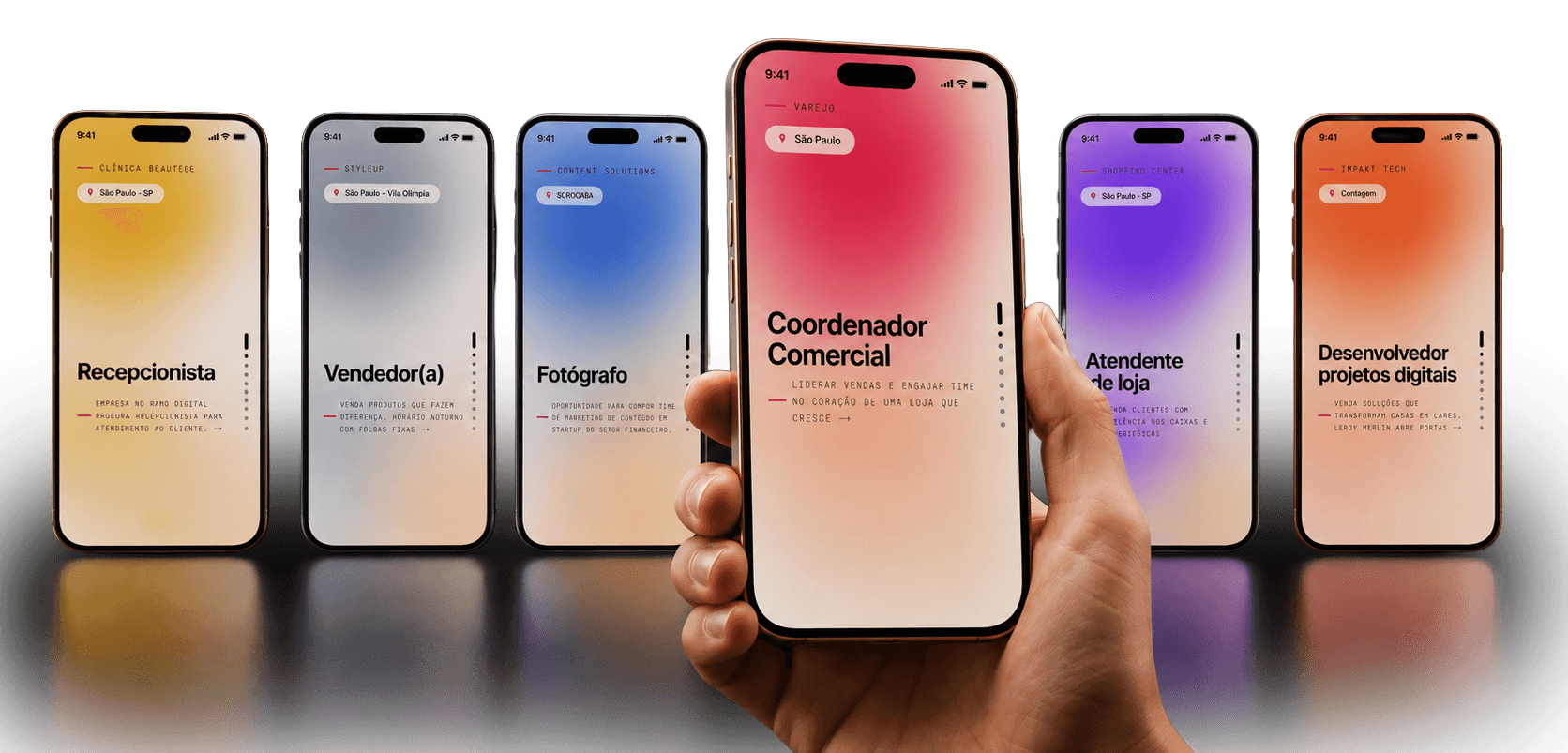 Exemplo de JobStory de vaga aberta no celular